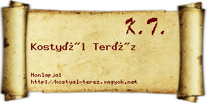 Kostyál Teréz névjegykártya